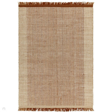 Avalon Modern Plain Beaded Basketweave Hand-Woven Textured Wool Flatweave Rust/Cream/Beige Rug-Asiatic Carpets-Rug Love - The Most Loved Rug Store